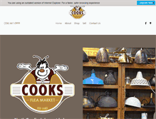 Tablet Screenshot of cooksfleamarket.com